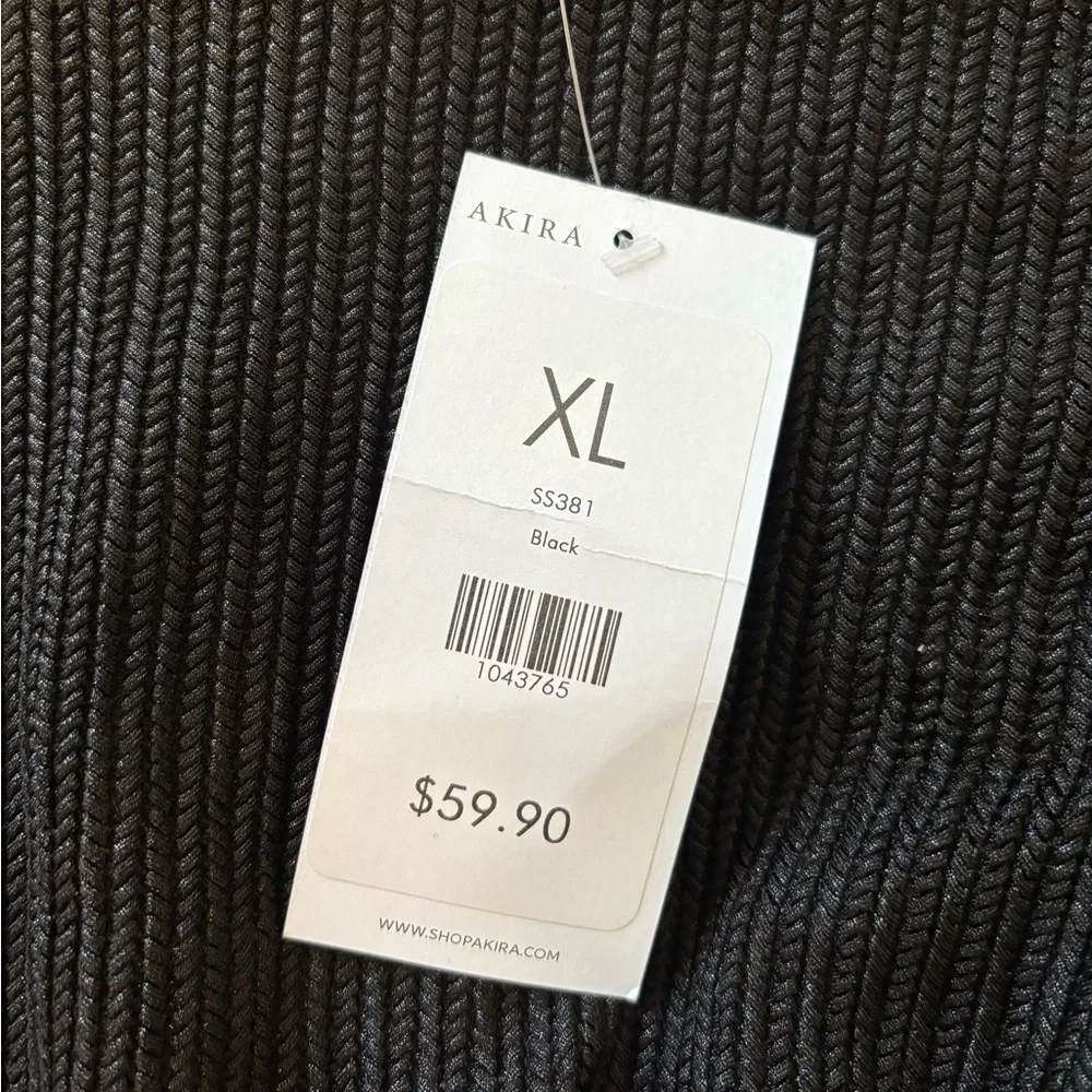 AKIRA Elegant Black Long Sleeve Dress